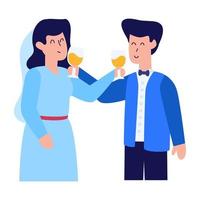 tifo coppia sposata vettore