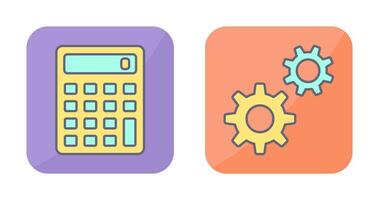 calcolatrice e ambientazione icona vettore