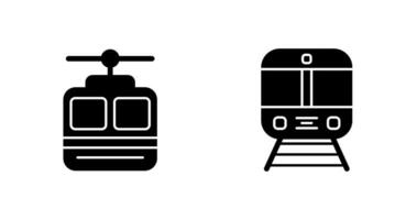 cavo auto e treno icona vettore