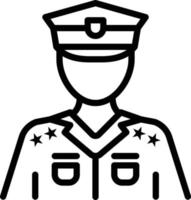 icona della linea per la polizia vettore