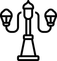 icona della linea per la lampada vettore