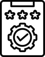 icona della linea per la revisione vettore