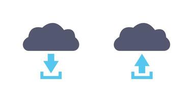 Scarica a partire dal nube caricare per nube icona vettore