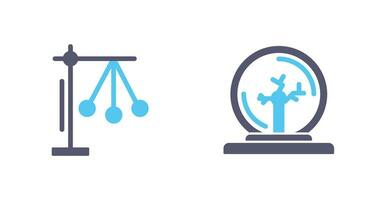 pendolo e plasma palla icona vettore