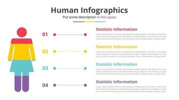 concetto di design infografico femminile donna vettore