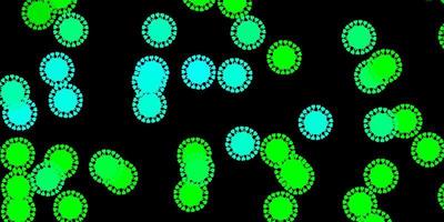 modello vettoriale verde scuro con segni di influenza.