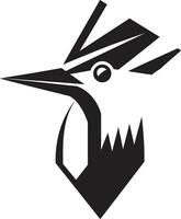 nero picchio uccello logo design elegante e moderno picchio uccello logo design nero elegante e moderno vettore