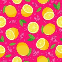 colorato estate senza soluzione di continuità modello con limoni. vettore illustrazione