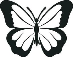 farfalla silhouette nel noir un' simbolo di bellezza grazioso movimento nero vettore logo