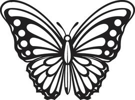 noir bellezza nel ombre farfalla simbolo alato maestà nero farfalla emblema vettore
