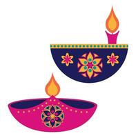 Diwali tema icona estetica, indiano vacanza celebrazione Diwali vettore