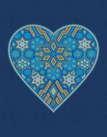 cuore blu nativo vettore