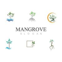 mangrovia logo icona vettore