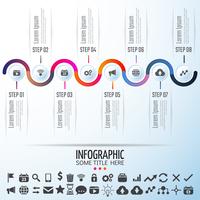 Modello di progettazione infografica vettore