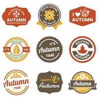 Autumn Label Vintage Vector Logo per banner