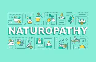 banner di concetti di parola naturopatia vettore