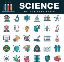 scienza icone- scoprire il meraviglie di scientifico esplorazione vettore