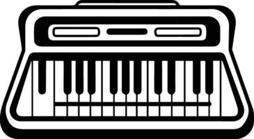 minimalista pianoforte logo nel piatto linea arte stile vettore