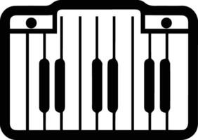 minimalista pianoforte logo nel piatto linea arte stile vettore