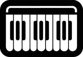 minimalista pianoforte logo nel piatto linea arte stile vettore