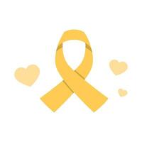 vettore giallo nastro simbolo di Seno cancro malattia vettore illustrazione isolato su sfondo