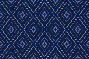 indaco Marina Militare blu geometrico tradizionale etnico modello ikat senza soluzione di continuità modello confine astratto design per tessuto Stampa stoffa vestito tappeto le tende e sarong azteco africano indiano indonesiano vettore