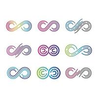 immagini del logo infinito vettore