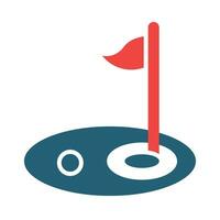 golf vettore glifo Due colore icona per personale e commerciale uso.