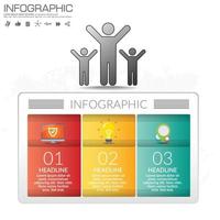 modello di infografica aziendale con 3 opzioni o passaggi. vettore