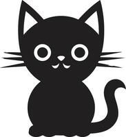 elegante gatto silhouette elegante gatto iconografia vettore