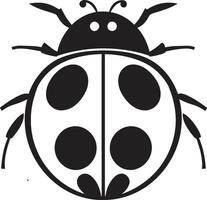 minimalista bellezza di il coccinella vettorializzare emblemi occhi di diletto vettore