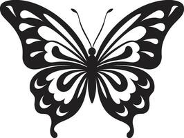 Ali di diletto nero vettore farfalla farfalla grazia nel ombre un' senza tempo emblema