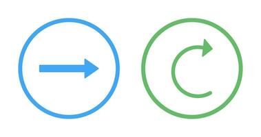 giusto freccia e ricaricare icona vettore
