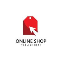 logo del negozio di shopping bag. design del logo per lo shopping online vettore