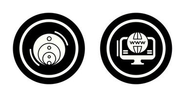 venn diagramma e ragnatela icona vettore