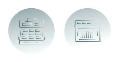 statistica e check-out icona vettore