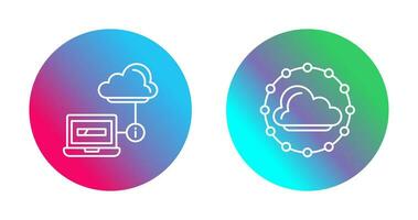 il computer portatile e nube icona vettore