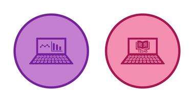 in linea statistiche e in linea studia icona vettore