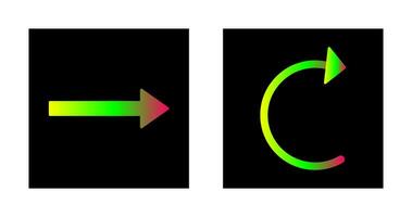 giusto freccia e ricaricare icona vettore