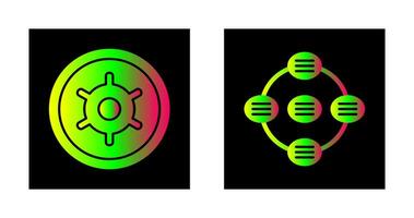 Tech nico supporto e strategia icona vettore