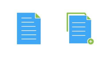 documento e Due File icona vettore
