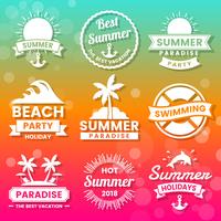 Summer Retro Vector Logo per banner