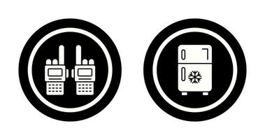 walkie talkie e frigo icona vettore