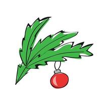 icona della palla di Natale. decorazioni di capodanno vettore