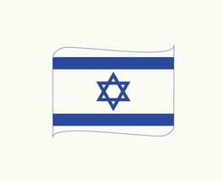 Israele bandiera nastro emblema mezzo est nazione icona vettore illustrazione astratto design elemento