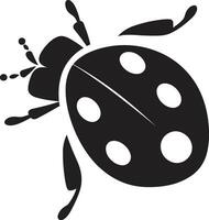 astratto bellezza nel ombre elegante coccinella marchio senza tempo monocromatico meraviglia coccinella silhouette vettore