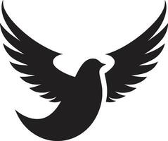 nero colomba vettore logo con testo e cuore un' simbolo di amore e compassione nero colomba vettore logo con testo e attraversare un' simbolo di fede e speranza