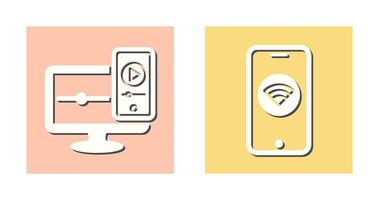 Wi-Fi e di risposta icona vettore