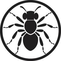 elegante e elegante nero vettore formica emblema nero vettore formica logo un' marchio di distinzione
