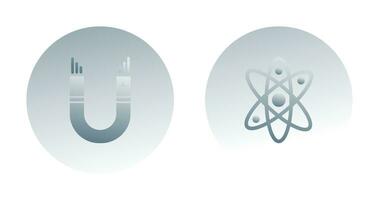 atomo e magnete,attrazione icona vettore